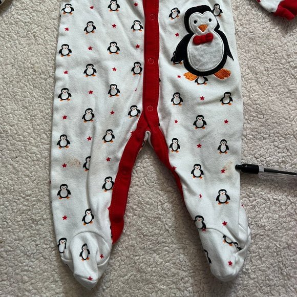 Koala Baby Penguin Footie 0-3 Months - Picture 3 of 6